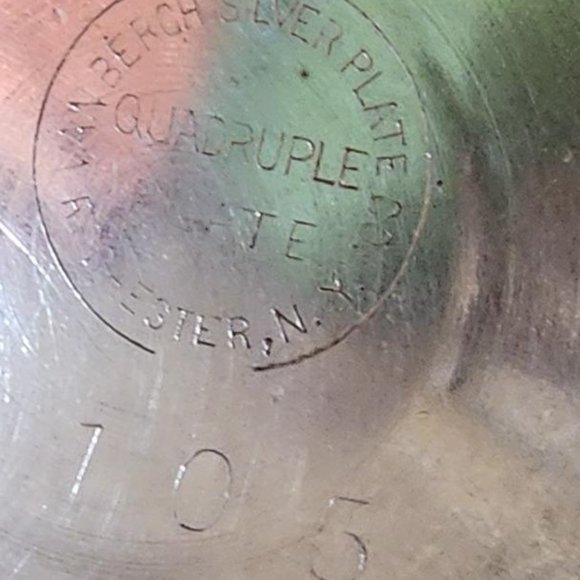 VTG BISCUIT Jar 3105 Van Bergh Silver Plate co. Rochester, N.Y. Quadrupe Plate - Picture 7 of 8